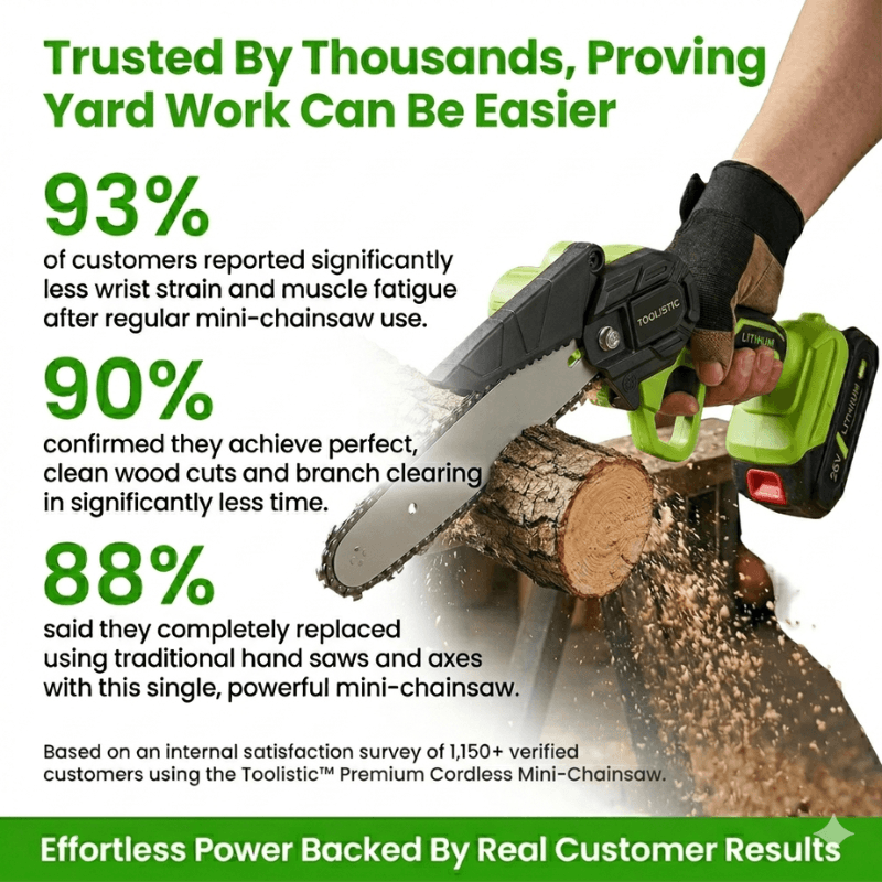 Toolistic™ Premium Cordless Mini Chainsaw