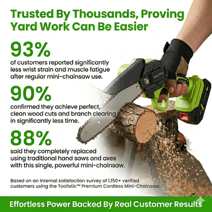 Toolistic™ Premium Cordless Mini Chainsaw