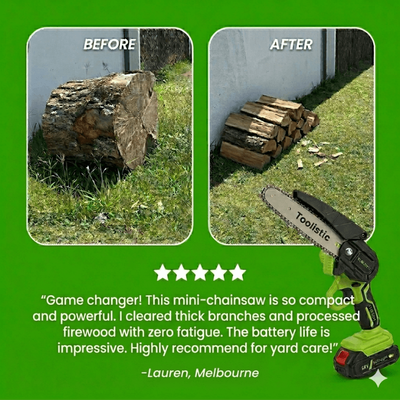 Toolistic™ Premium Cordless Mini Chainsaw